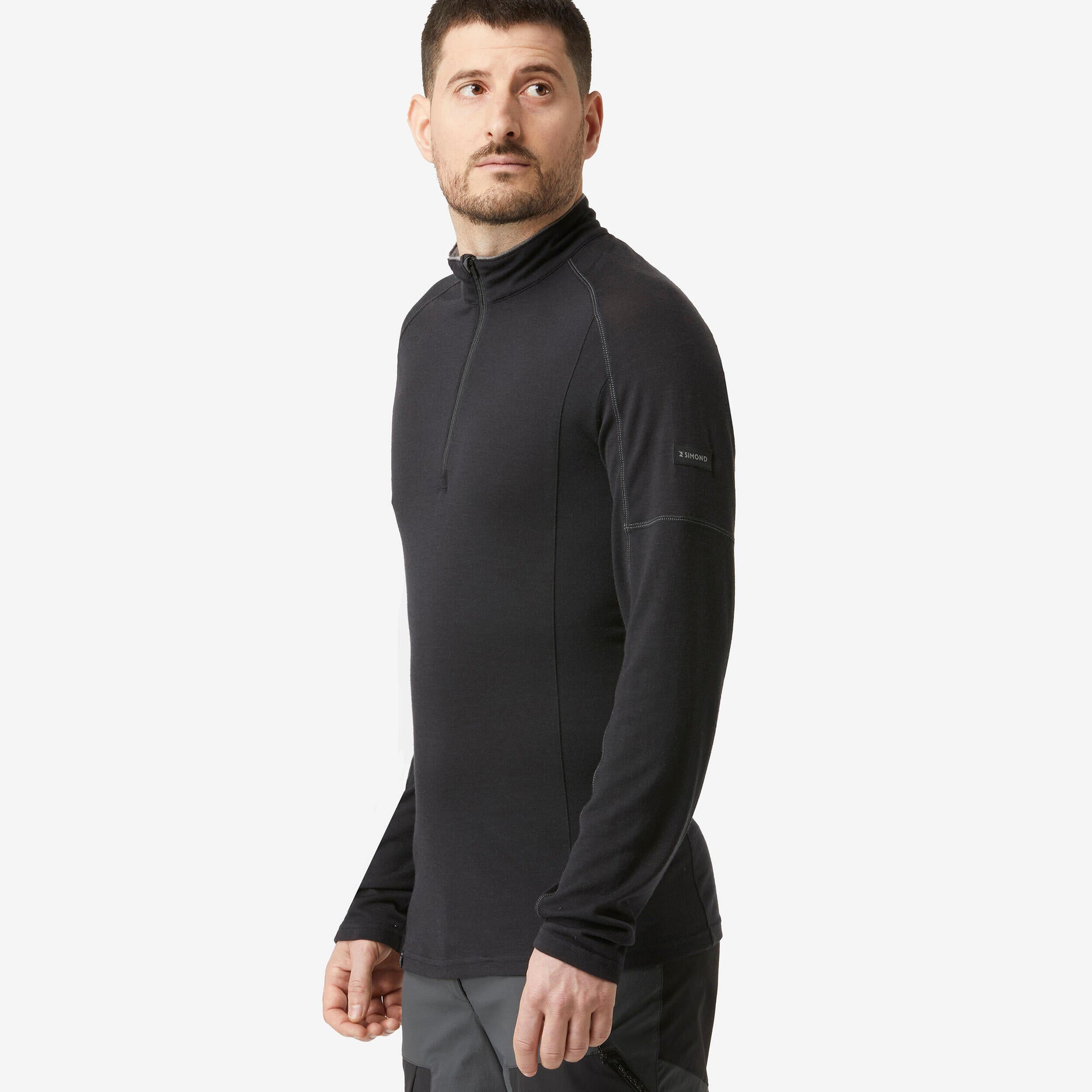 Forclaz Men's MT500 Merino Wool Long-Sleeve Shirt - Image 3