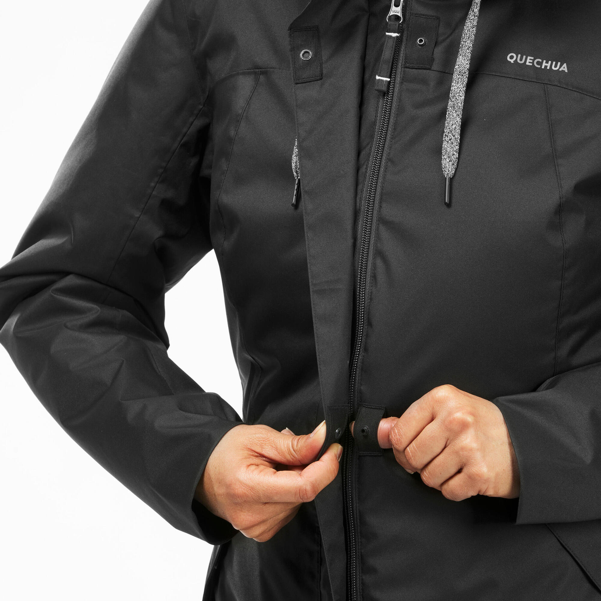 Quechua Women's hiking waterproof winter jacket - SH500 14??F - Image 6