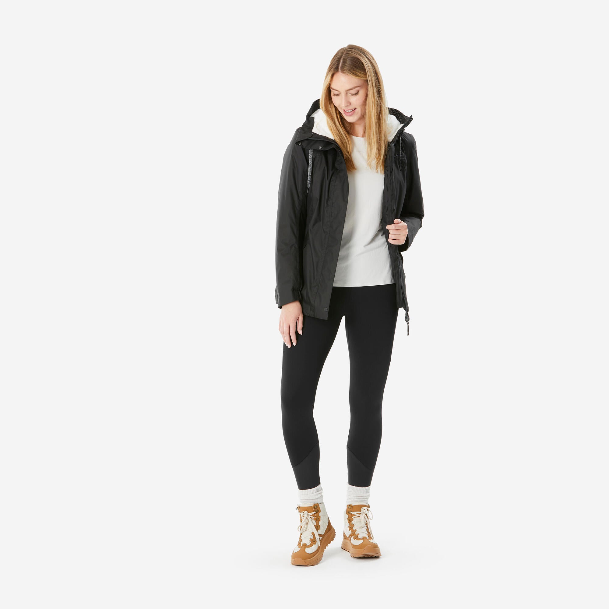 Quechua Women's hiking waterproof winter jacket - SH500 14??F - Image 2