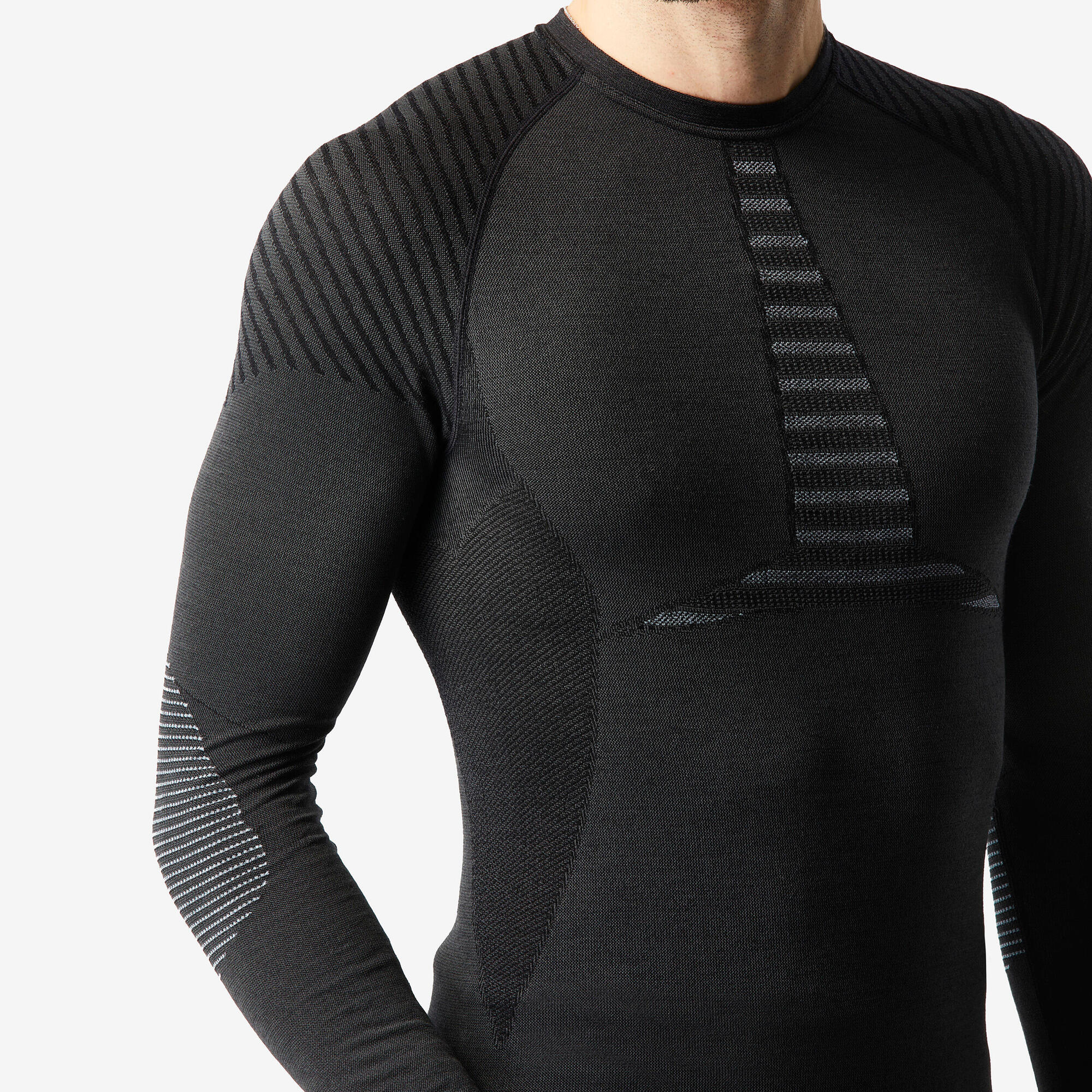 Wedze Men's BL900 Wool Thermal Ski Base Layer Top - Image 5
