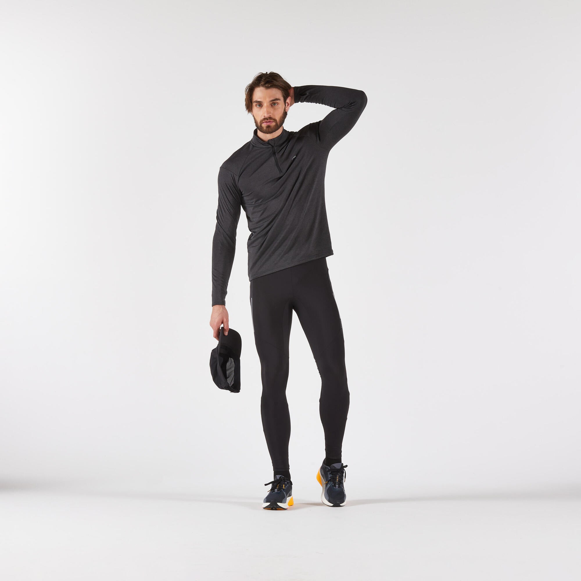 Kiprun Men's 100 Long-Sleeved Half-Zip Running T-shirt - Image 3